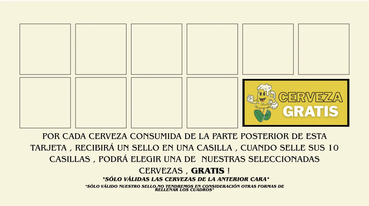 Pasaporte Cervecero Rhin Barril — Cara 2 con casillas de sellos